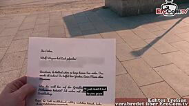 German Guy Meets Spanish Brunette Pornstar for Public Hookup