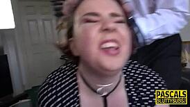 Fat submissive guy takes rough fingering and fucking in wild session.