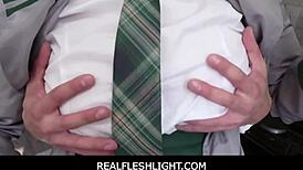 Taboo teen 18+ blows curvy milf girlfriend in doggystyle fucking