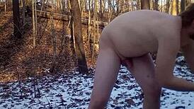 uhh, caught naked outside with cumshot... my bad!