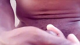 i stroke my big black cock outdoors moaning loudly