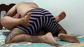 Couple Shares Intimate Moment in Parents' Bedroom