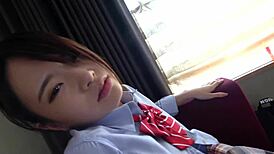 Petite 18+ Asian Cutie Sucks and Gets Pounded in Doggystyle by Older Boyfriend