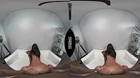 Super hot brunette gets fucked in casting