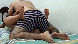 Couple Shares Intimate Moment in Parents' Bedroom