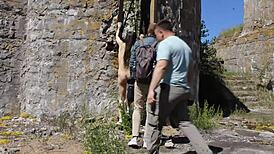 nude photography at abandoned military base on totleben island, what a wild outdoor shoot