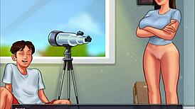 Summertime Saga - Stepsis Jenny Fucked by Stepbro's Huge Cock in Part 1