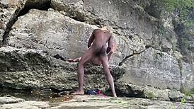 i fucked my interracial couple on a hike with big black cock...