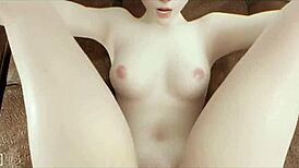 tracer fucks the guy hard with blowjob and handjob