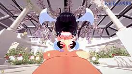 Marlene and Melodia get intense in Disgaea POV hentai, big tits bouncing.