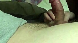 girl sucks boyfriend's dick while friend watches, small tits bouncing during blowjob 😏