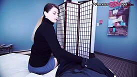 she DISPOSES of my SIN with her mouth, swallowing every drop in stockings