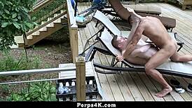 The gay security officer says, 'Twink, submit for a deep cavity search.'