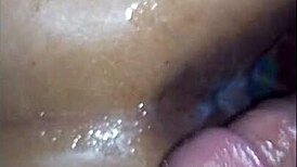 Latina milf gives intense handjob leading to creampie.