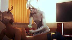 Furry yaoi hentai features a cat boy fucked by two futanari girls in cosplay costumes, a sissy crossdress asian manga anime porn gay scene