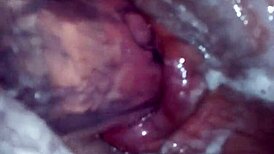 Real Cum Dripping from Ripped Clothes After Anal Masturbation