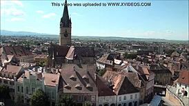 top view of sibiu romania