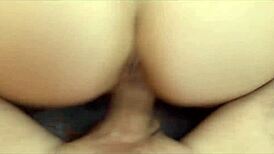 russian chick gets pounded hard in wild bedroom action