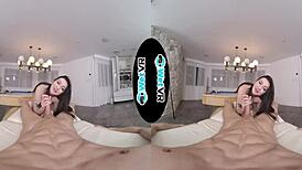 april valentino teases and fucks on the pool table in vr