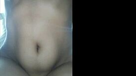 Babe in lingerie sucks dick then bends over for doggystyle creampie