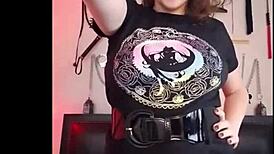 Cute nerd sexts while masturbating in panties, fingering to orgasm.