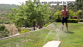 cute babes teal conrad and andy san dimas suck and fuck a big cock in group action