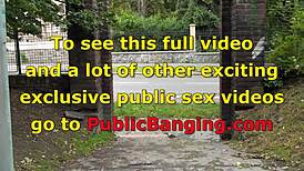 Cute Teen 18+ Alexis Crystal Bent Over In Public Threesome