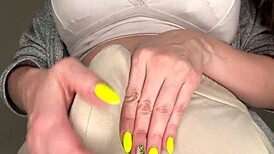 Stepmother Milking Cock Caught by Stepson, Seduces Him to Lick