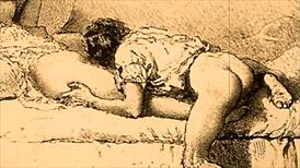 I admire this vintage erotic illustration in retro style