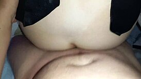 Teen couple tries first double penetration, leaving ass gaping and full of cum 😱