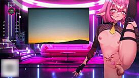 fucking an idol as she sings for you vtuber, what a wild orgasm