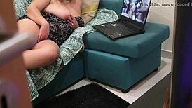 Caught my stepsister watching bukkake gangbang porn again