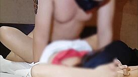 asian hot pinay mom gets licked and creampied in hotel room