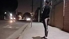 just another day, this gay latino with a bubble butt is selling his holes on the street