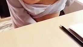 I can't stop staring at these beautiful big boobs, they're so cute!