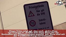 停车场约会德国金发妹性爱