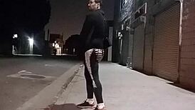 just another day, this gay latino with a bubble butt is selling his holes on the street