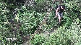 Wild sex in the woods with bareback blowjobs and cumshots