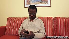 that teen getting eaten out and fucked by a black old guy