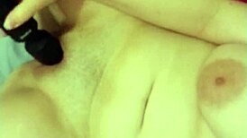 Sexy white girl squirts all over herself during masturbation