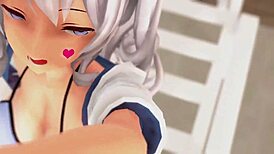 i'm singing love me if you can with prinz eugen and kashima in this mmd r18 animation, oops i mean kan colle