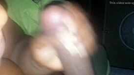 ebony girl gives intense blowjob