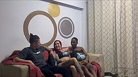 My stepson brought a friend for wild double penetration action