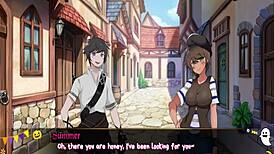 footjob under desk in horror mansion anime