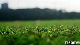 Amber C struggles with coach's monster cock.