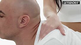 Clea Gaultier Receives Deep Massage From Personal Trainer After Yoga Session