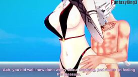 Arlecchino Fucks in Bikini on Beach Fantasy