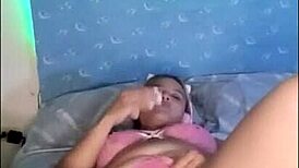 Gina Rides Huge Cock In Lingerie During Live Stream