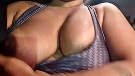 woman sweats in gym and gifts sweaty panties and feet post-workout