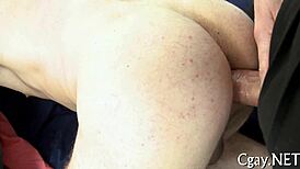 Fat Police Officer Gives Hardcore Blowjob to Asian Thief!